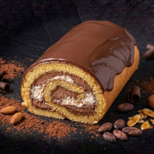 Bizcocho enrollado con relleno