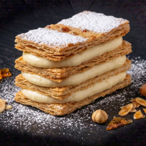 Capas de hojaldre con crema pastelera
