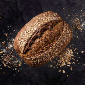 Pan con harina integral, sabor más intenso y fibra.