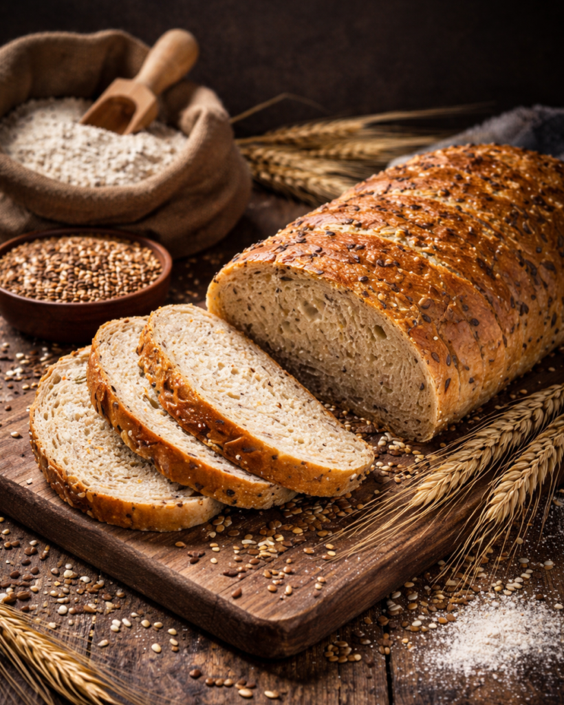 services-pan un barra de pan sobre una mesa