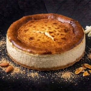 Cremosa, con base de galleta